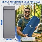 Memory Foam Sleeping Pad 3" Self-Inflating with Pillow for Camping - Image 6
