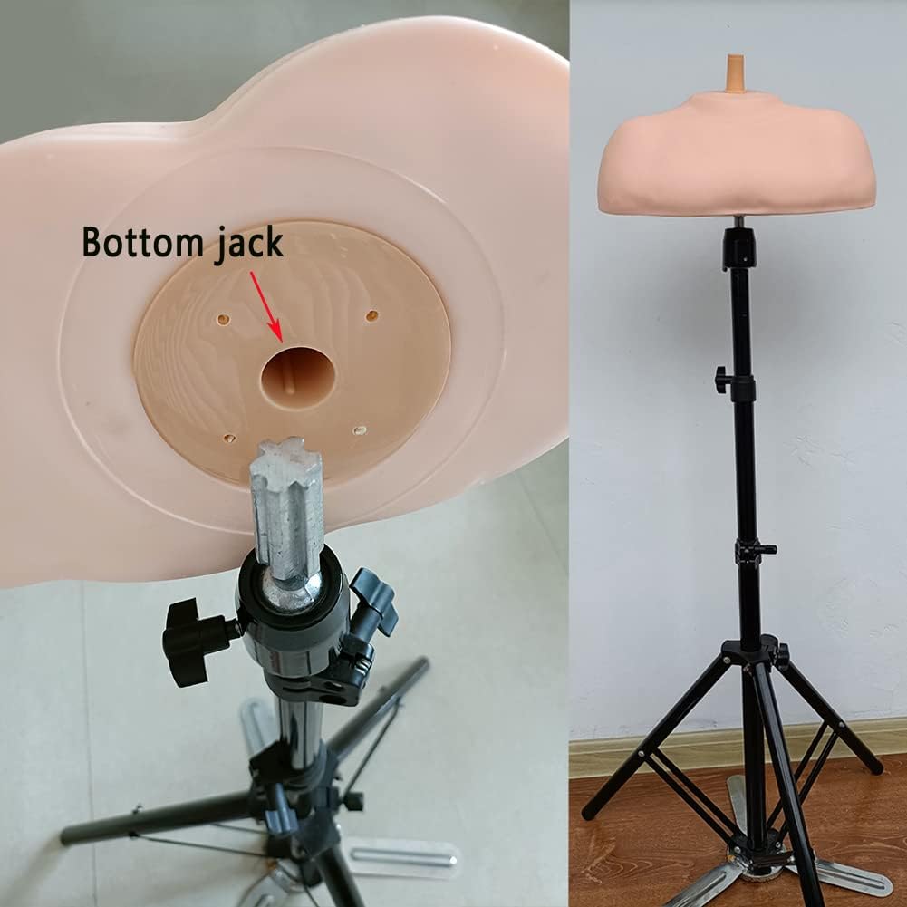 Wig Stand Dummy shoulder model Mannequin Head Stand, Wig Head support Holder for Cosmetology Hairdressing Training at Home and Salon Use,shoulder model (Large shoulder)