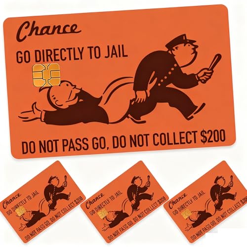 LYLSDSB Divertidas pegatinas para tarjetas de crédito, 4 unidades, bonitas tarjetas de débito ricas en prisión, para la mayoría de transporte, llaves de metro, tarjetas bancarias, impermeables
