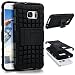Produktbild OneFlow® Outdoor Back-Cover aus Silikon + Kunststoff [Double-Layer] passend für Samsung Galaxy S7 | Extrem widerstandsfähiger 360° Schutz, Schwarz