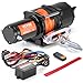 Produktbild VEVOR Seilwinde 12V, 4500 lbs/2041 kg, Elektrowinde 12 V DC für Geländefahrzeuge/UTVs, Motorwinde mit 12-strängigem Synthetikseil (0,6 x 1188,7 cm), Aluminium-Seilführung, Fernbedienungen, IP55