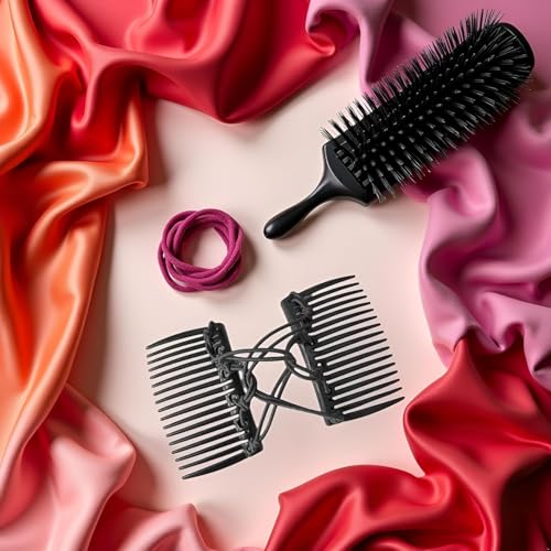 Clip para cabello ajustable negro, pack 2 miniatura 2