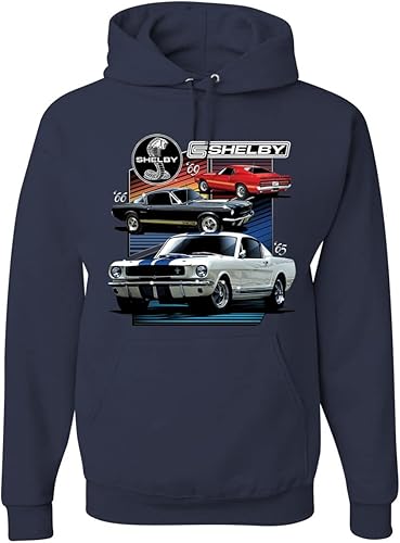 Miniatura 7 de Wild Bobby Shelby 65 Powered by Ford Motors Mustang Logo Emblem Cars and Trucks Unisex Graphic Hoodie Sweatshirt