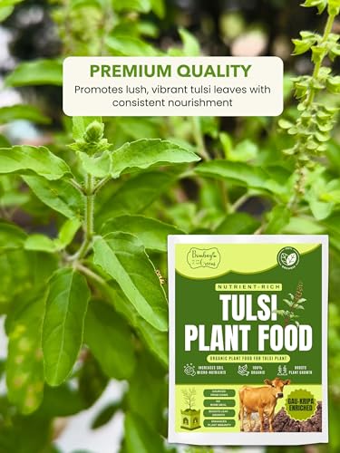 Image of Bombay Greens Tulsi Plant Booster Organic Food | Growth Enhancer for Holy Basil Plants | Improves Leaf Growth & Aroma | Natural Plant Food for Indoor & Outdoor Plants