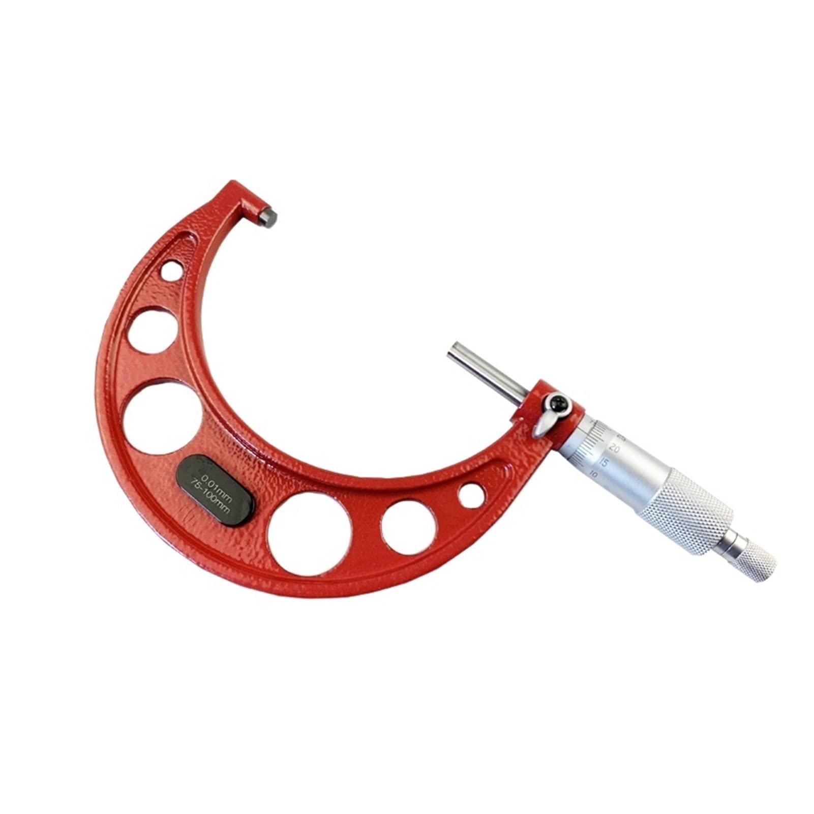 Mikrometr, 0-25mm-50mm-75mm-100mm z mikrometrem zewnętrznym Zestaw normami Ratchet Stop 0-100mm Zakres 0.01mm Graduation (4 zestaw)