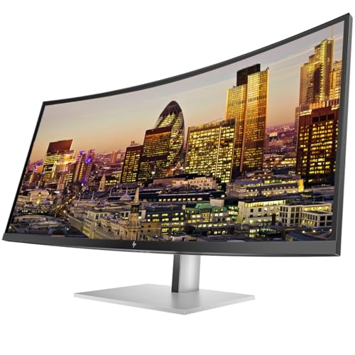 Image of HP Series 7 Pro Curved 38-inch 738pu 2K WQHD (3840 x 1600) LCD Monitor, 2-Pack Daisy Chain Connectivity, DisplayPort,Thunderbolt 4 USB-C w /100W PD Bundled with Desk Mount Dual Stand