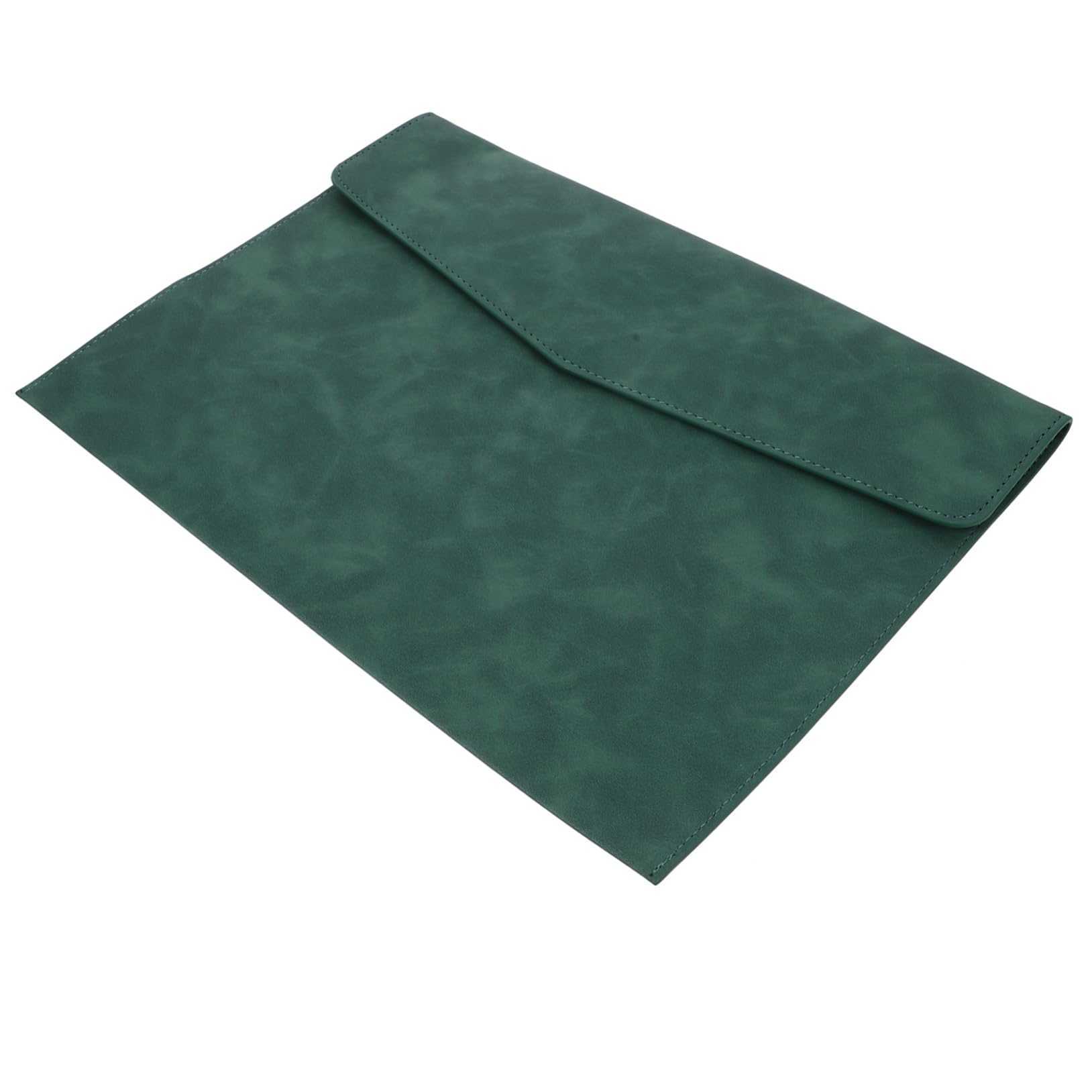 Portadocumentos A4 de Piel Sintética Verde, Carpeta Plegable Portátil
