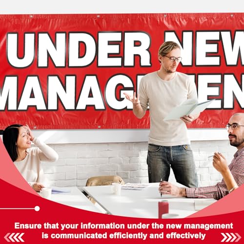 image for Hahafelt 3x10 Feet Under New Management Banner Sign with Grommets Weat
