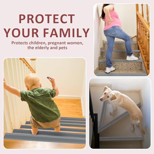 Image of Kimee Stair Edge Protector Self Adhesive Stair Edge Protector,Anti-Slip Stair Corner Trim Rubber Strips for Outdoor and Indoor Staircases Uses (3 Feet /1 mtr)