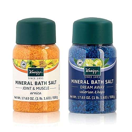 Best of Bath Set: Arnica Mineral Bath Salt for Joint & Muscles + Valerian and Hops Dream Away Bath Salt Duo