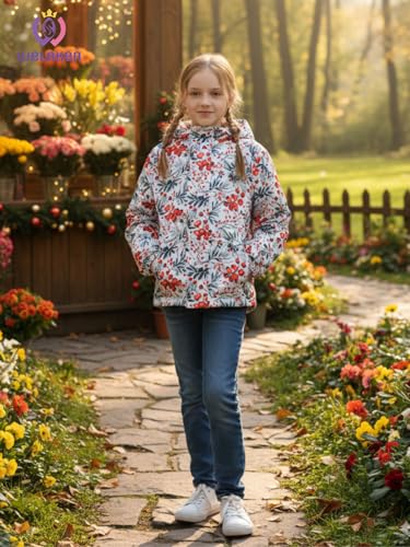 Image of WELAKEN Fleece lined Jackets with Water-Resistance Frabic for Kid's & Toddler II Girl's Rain Jacket & coats