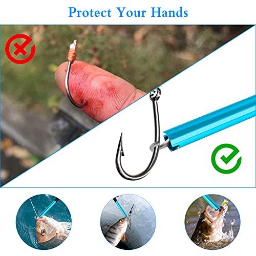 2 Stück Klemmzange Gebogen Edelstahl Hakenlöser Zange Entferner Extractor Gebogener Hakenlösezang T-Typ Separator für… – Bild 5