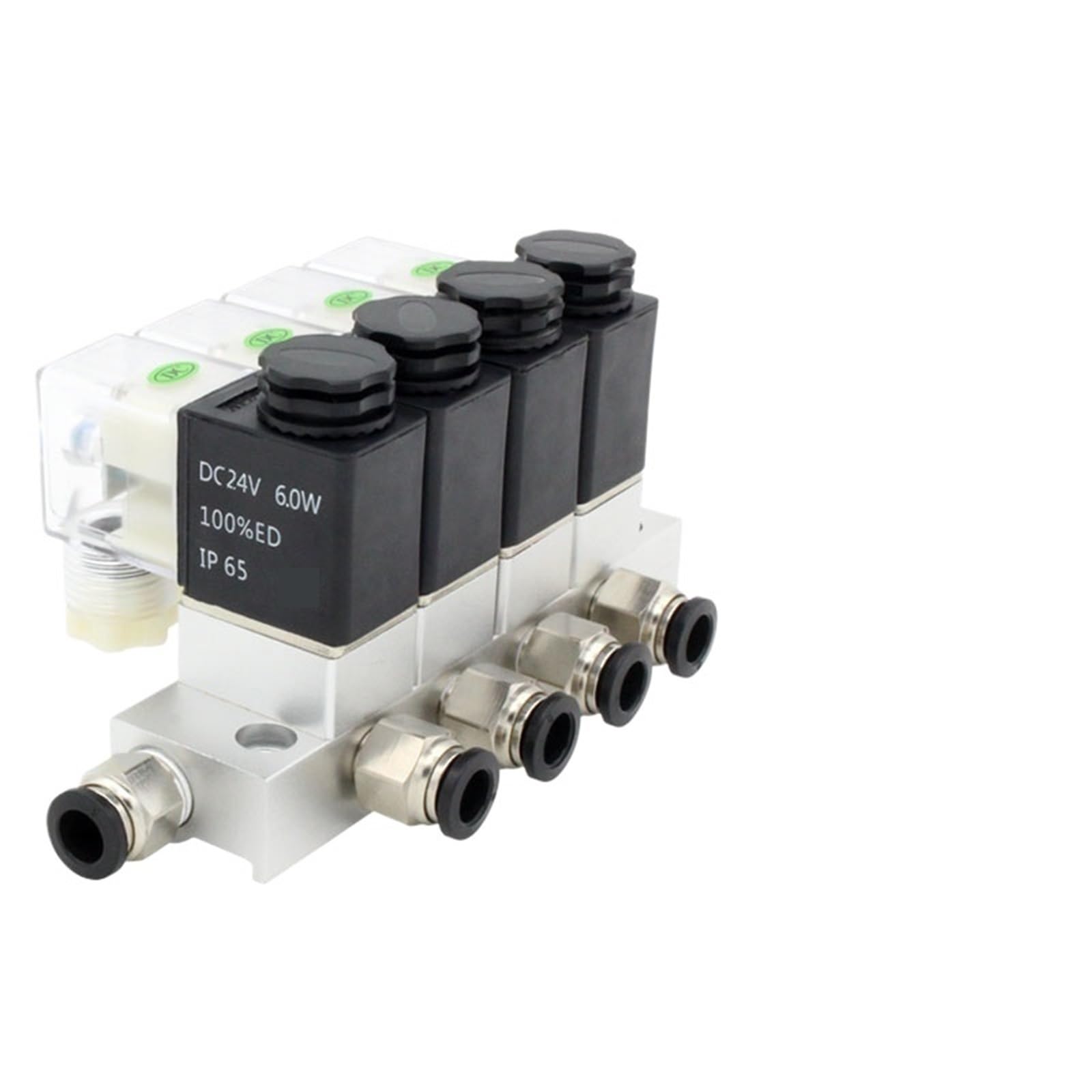 Électrovanne pneumatique 2V025-08 DC24V avec raccord 4mm pour bloc de distribution 3F
