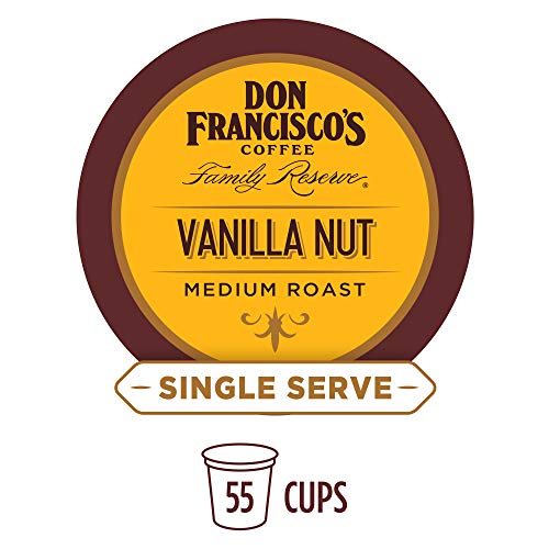 Don Francisco's Vanilla Nut Flavored (55 Pods) Single Cup Coffee Pods