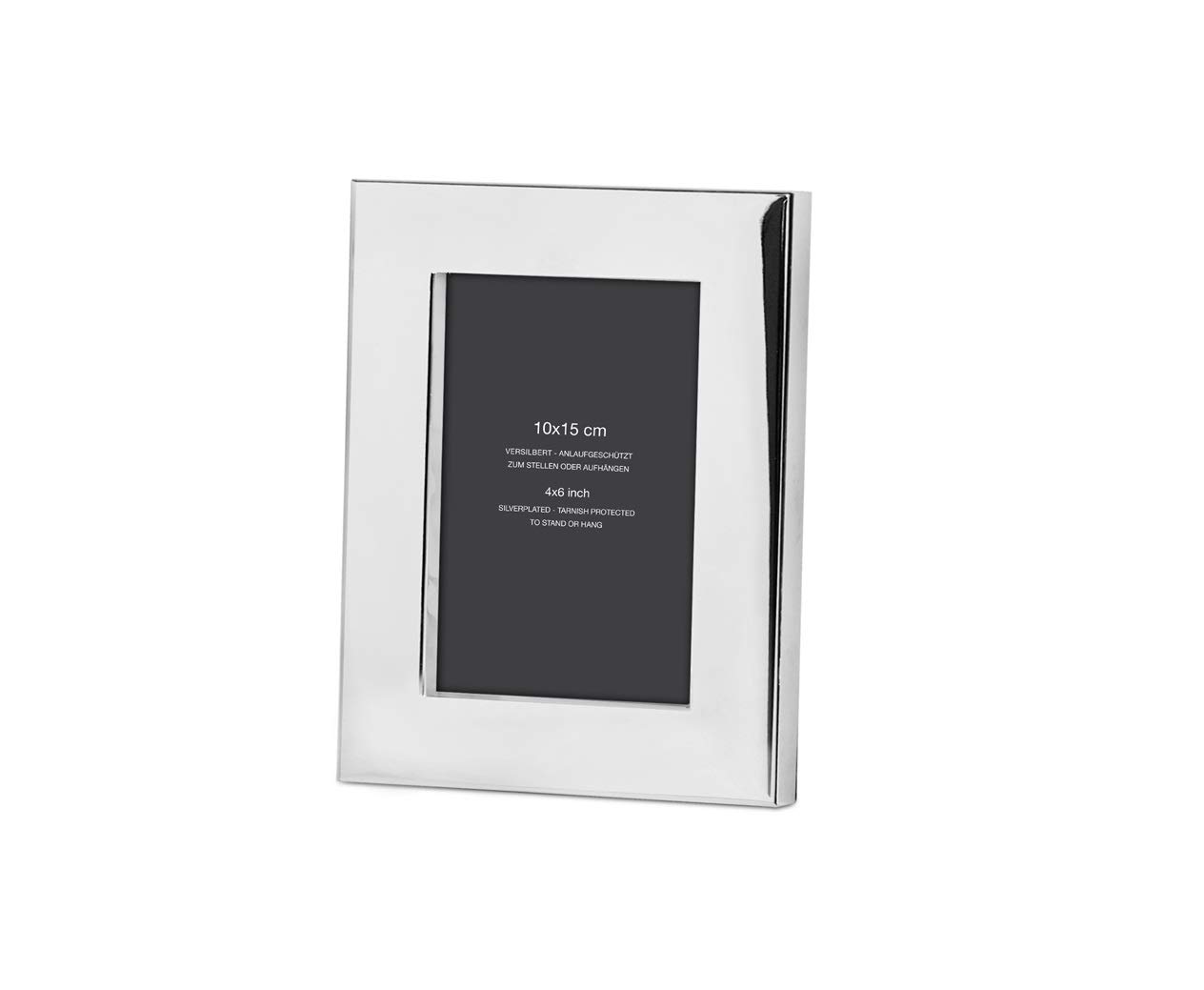 Design Bilderrahmen Silber personalisiert Fotorahmen versilbert inkl Namen Gravur Fotoformat 13x18 cm mit persönlicher Witmung