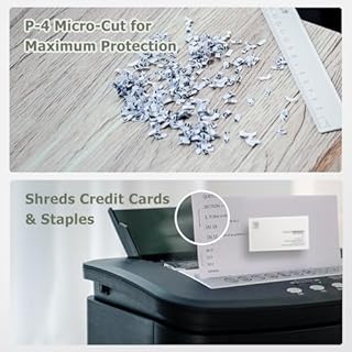 Plurishinal Distruggi Documenti Automatico Professionale: Trituratore 150 Fogli P4 Microframmenti 40 Minuti Continui Cestino 25L Silenzioso per Ufficio/Casa/Scuola/Commerciale