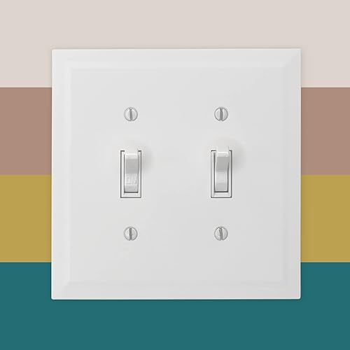 Miniatura 37 de Questech Cubiertas de tomacorrientes, placas de pared dúplex individuales, placas de interruptor de 1 banda, tamaño estándar, cubiertas de toma