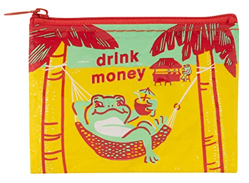 Blue Q Coin Purse Cute Coin Pouch for Men and Women Small Wallet Keychain Organizer Zipper Bag for Coins Gift Cards & Earbuds Mini Card Holder Compact Zip Wallet 3h x 4w