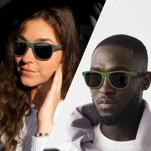 Image of Joopin Square Sunglasses Polarized UV400 Designer Sun Glasses Men Women | Oversized, Plastic Frame, Retro, Vintage, Unisex, Trendy Shades for Driving, Party, Fishing, Business, Costume