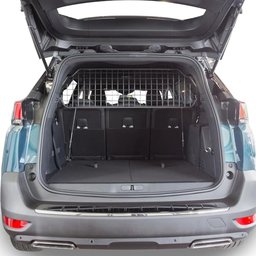 Travall Hundegitter Kompatibel mit Peugeot 5008 (2017-2024) Fahrzeugspezifischer Kofferraumschutz GepäckschutzTrenngitter Ladungsteiler Hochbelastbare Stahl Auto Hundesperre