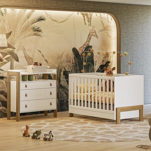 Quarto de Bebê Fantasia com Cômoda 4410 e Berço Mini Cama 4300 Qm...