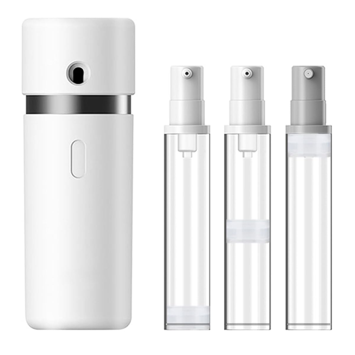 ECVV 3-in-1 Travel Bottle Leak-proof Travel Container Vacuum Pump Bottle, Refillable Cosmetic Liquid Dispenser (2PCS Lotion Bottles 1PCS Spray Bottle)
