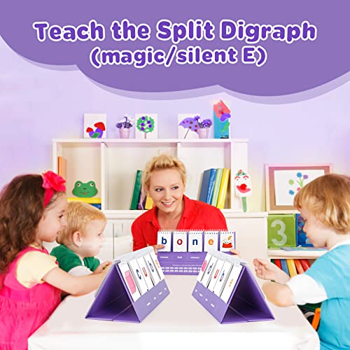 Aizweb Magic E Word Games,Phonics Games Flash Card For Preschool Kindergarten Classroom Must Haves,Spelling Reading Learning Games,Speech Therapy Montessori Educational Toy Gift For Kid 3 4 5 Year Old #TOP2