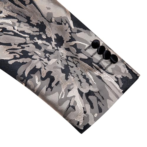 Image of Barry. Wang Men's Sport Coats & Blazers Flower Suit Jacket 1 Button Paisley Tuxedo Mardi Gras Carnival Parade Gift