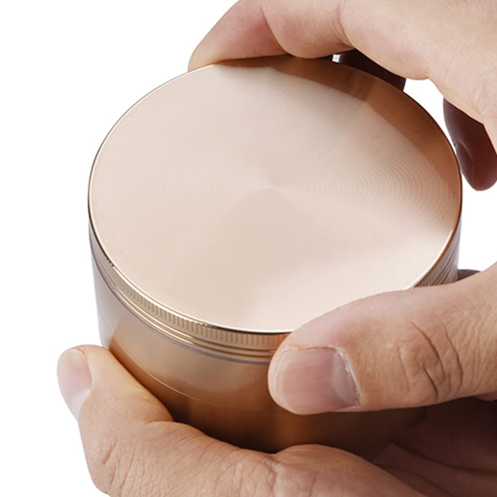 CANNABMALL 3 Inch Crusher Large 4 Layers Gold