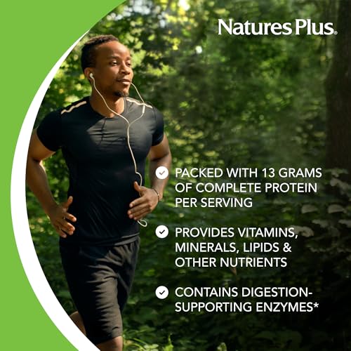 Image of NaturesPlus Source of Life Energy Shake, Creamy Granola - 1.1 lbs, Pack of 2 - Provides 13g Complete Protein, Vitamins & Minerals - Non-GMO, Gluten Free, Vegetarian - 26 Total Servings