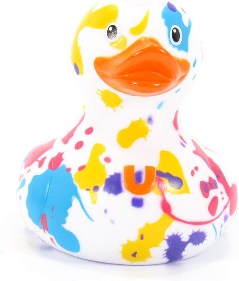 Arty Rubber Duck Bath Toy by Bud Duck | Elegant Gift Packaging "Another contemporary piece! | Child Safe | Collectable