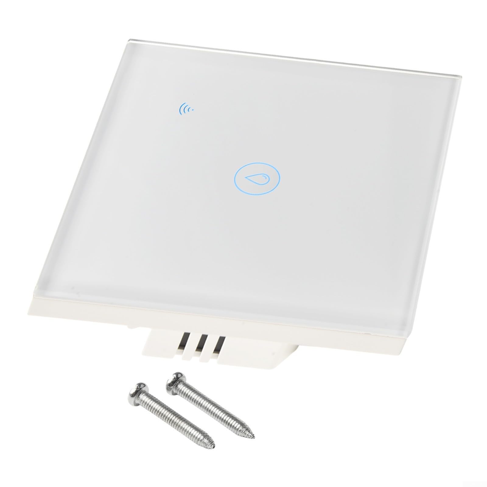 Yhenlovtt Interruptor inteligente de caldera táctil de pared con WiFi de 40 A, 2,4 G, interruptor temporizador con control de aplicación y funciones de activación de voz (blanco)