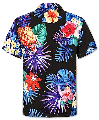 Image of Cromoncent Matching Hawaiian Outfits for Family, Dad and Son Matching Luau Beach Tropical Shirts Mommy Daughter Tropical Sets