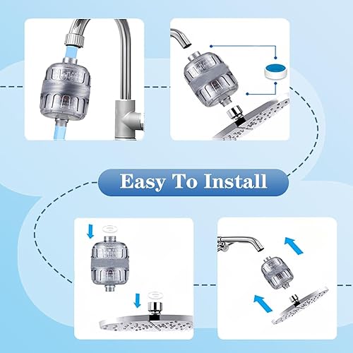 Miniatura 9 de Suavizador de agua de ducha con filtro compuesto de 12 capas, suavizante de agua dura, cloro y filtración de metales pesados, mejora la textura de