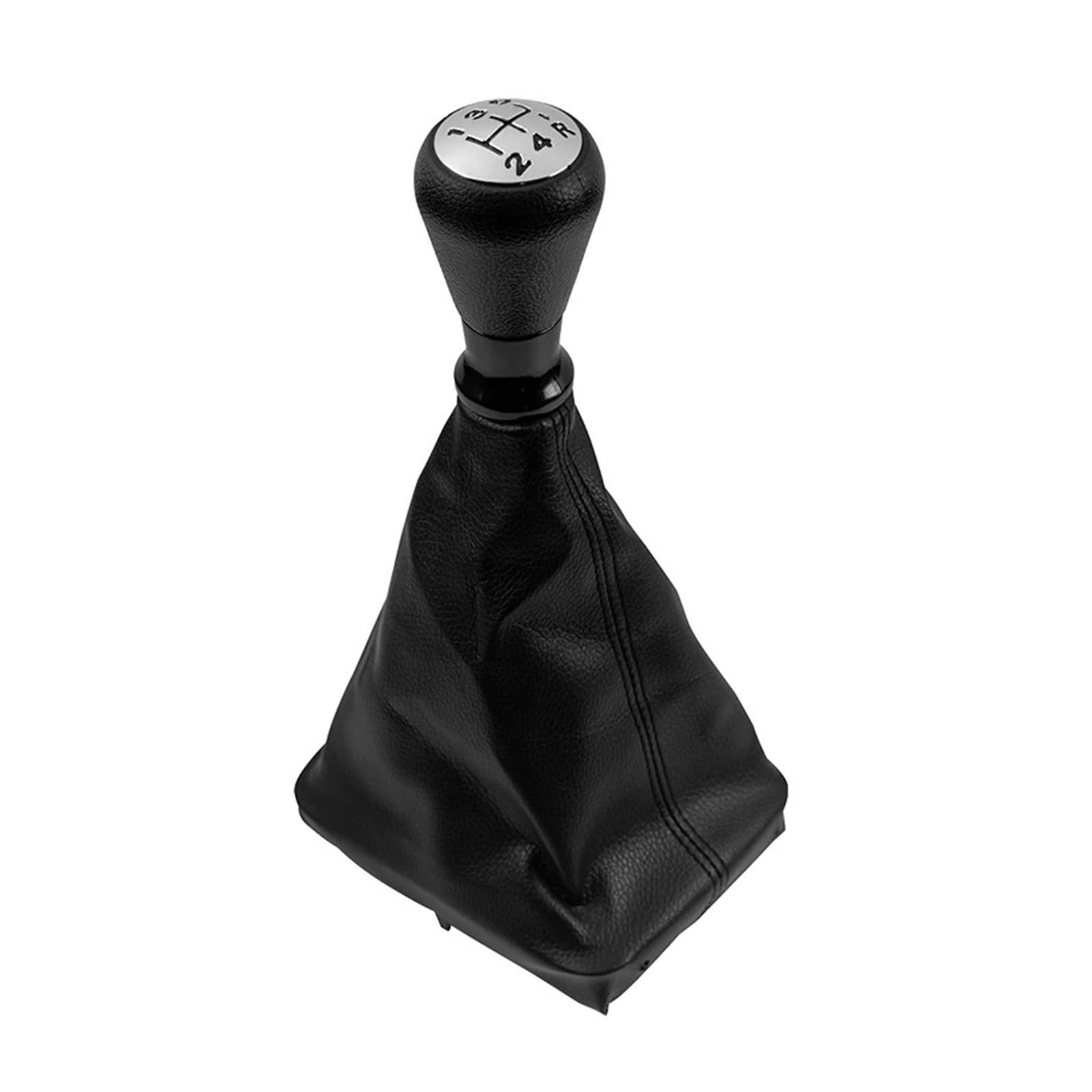 Qmtvfsrh Gearshift Chromecap Car Gear Shift Knob Manual 5 Speed Gear Shift Knob Boot Cover For Peugeot For 206 For 406 Abs Pu Gear Stick Shifter Knob(Gearshift Chromecap)