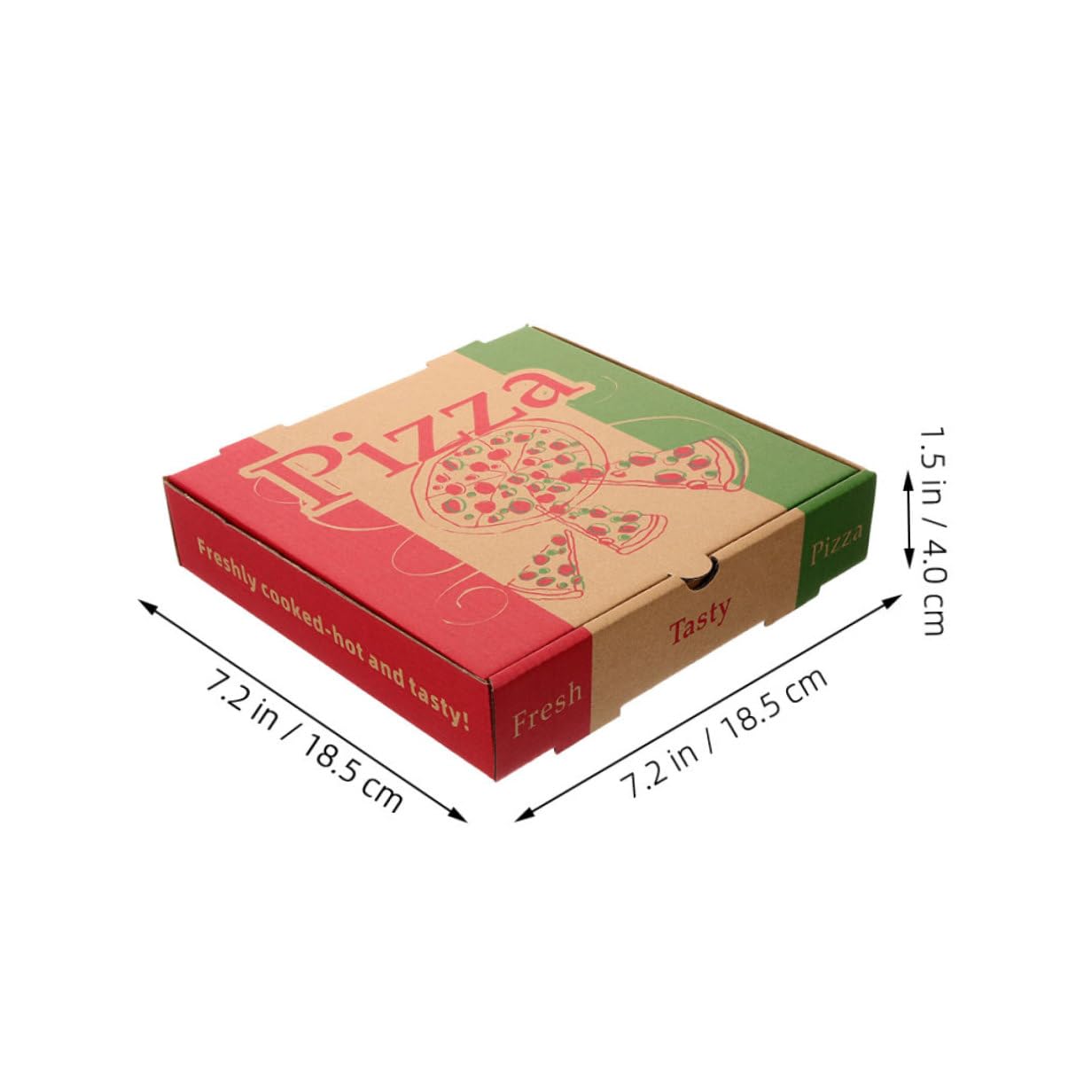 PRETYZOOM Thicken Pizza Wrapping Box 10pcs Pizza Takeaway Boxes for Restaurant Home Use