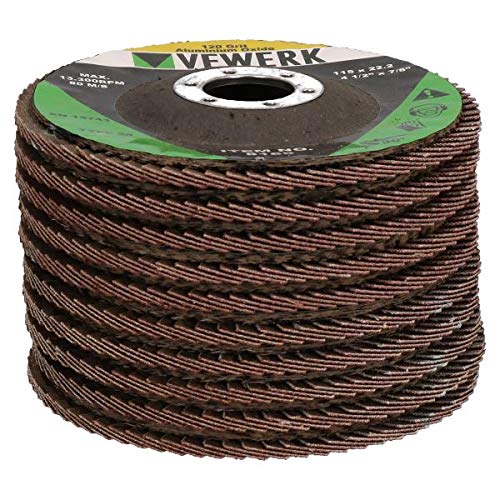50 x Flat Discs 120 Grit For Angle Grinder 4.5