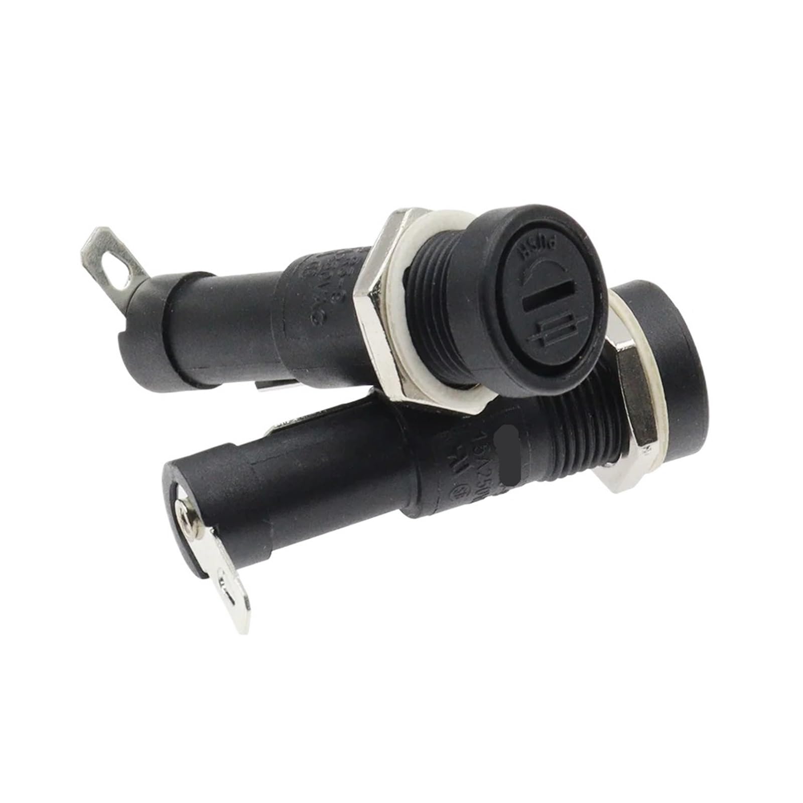 Portafusibles de chasis for montaje en panel R3-9 (5 unidades) for fusibles de vidrio de 6 x 30 mm, 15 A, 250 V, 6 x 30 mm(15A)