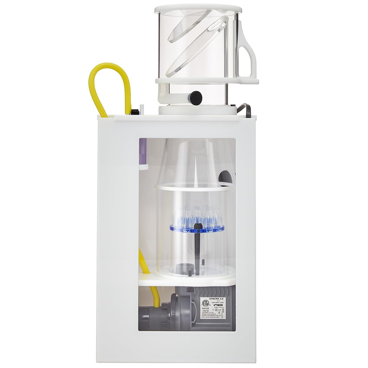 AquaReady Écumoire protéinée à suspendre au dos pour aquariums d'eau salée, filtration jusqu'à 575 litres, à suspendre à l'extérieur, filtration réglable, pompe ultra silencieuse, design compact et