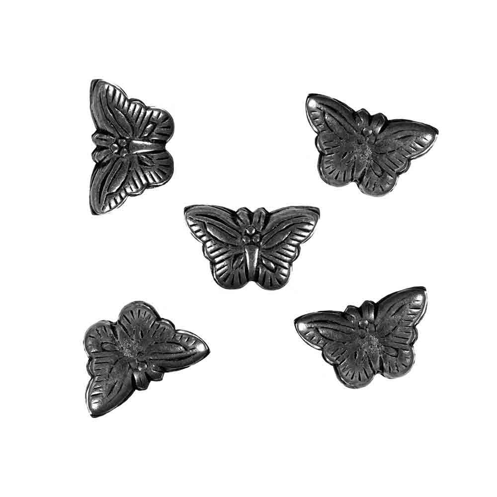 Craft CountyCopper Beads Available in Butterfly and Flower – Textured Copper Beads Value Pack - Perfect for DIY Jewelry Making, Personalizing Accessories, and More