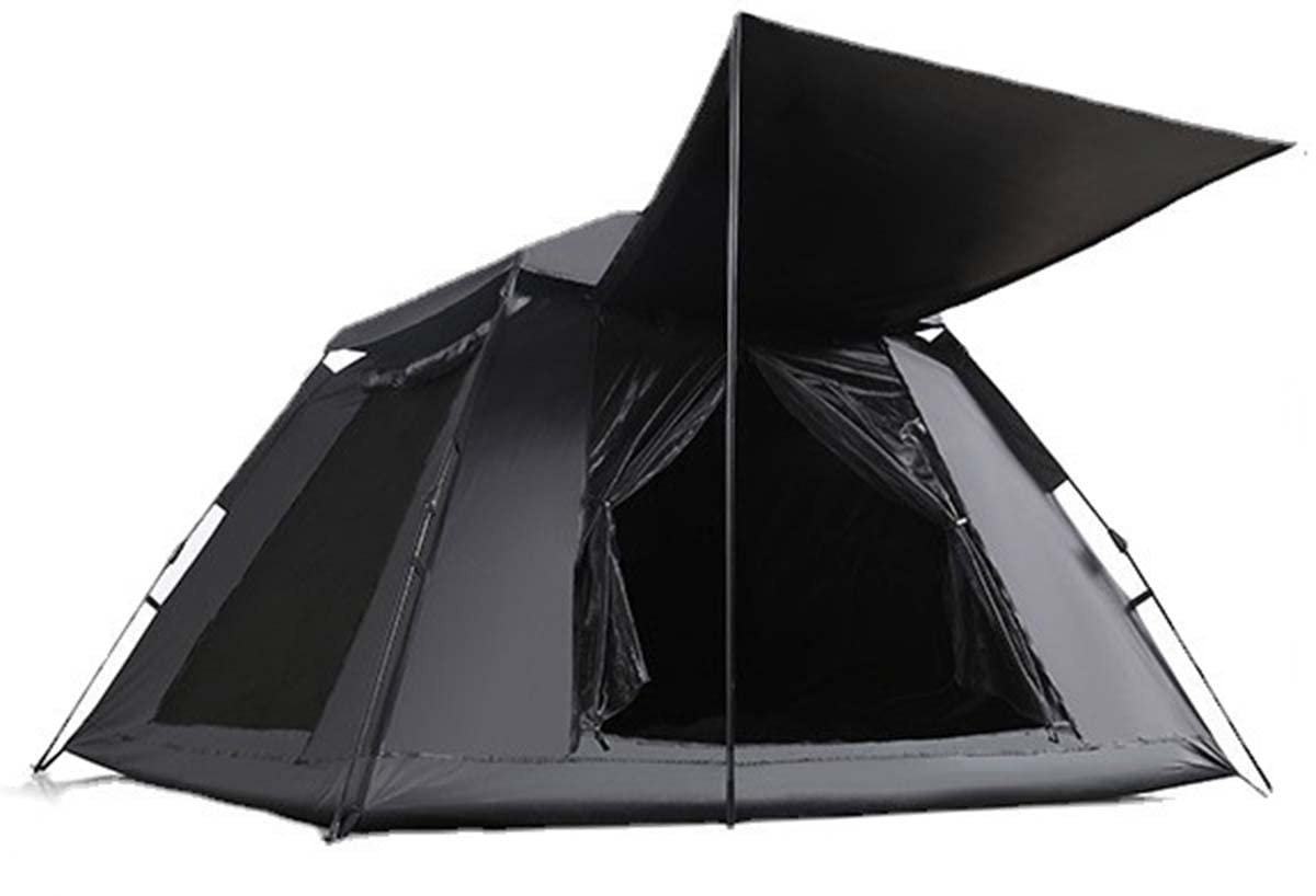 Tienda Blackout Automática 3-5 Personas Tienda de Acampada Familiar,Tienda de Acampada al Aire Libre para Playa y Senderismo,Negro,240 * 240 * 155cm