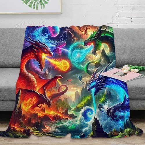 Couverture lit ptérosaure microfibre moelleuse et chaude 150x200cm