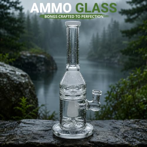 Image of BONG Borosilicate Glass 11 inch Glass Bong Bongsmoke weed Glassbong