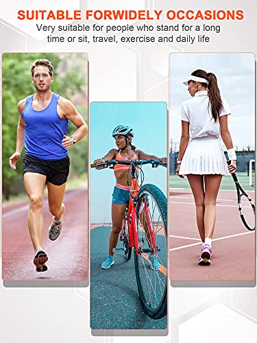 Image of Geyoga 15-25 mmHg Open Toe Compression Socks Calf Toeless Compression Socks for Women or Men Sports, Circulation, Travel, Large Size (Pink White, Blue Black,2 Pairs)