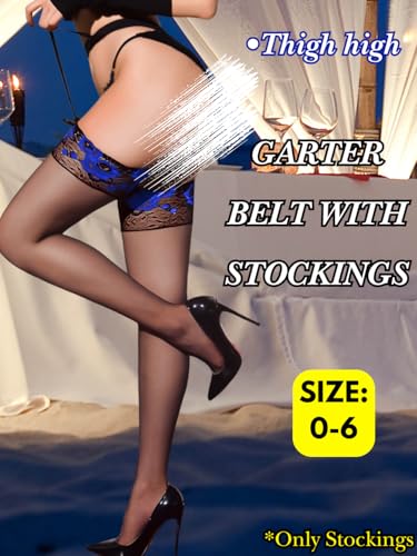 Floral Lace Top Stockings,Mock Garter Tights For Women,Sexy Thigh Highs Boudoir Date Night3
