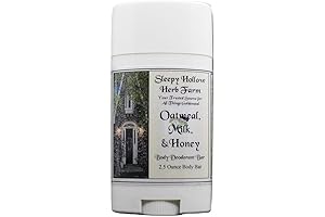 2.5Oz. No Cornstarch, Aluminum-Free Oatmeal, Milk, and Honey Deodorant Bar by Sleepy Hollow Herb Farm