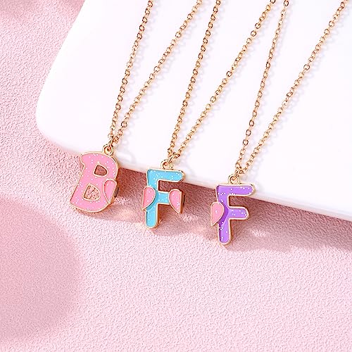 DOYYCA Friendship Necklace for 3 Matching Magnetic BFF Best Friend Necklace for 3 Bestie Sister Jewelry3