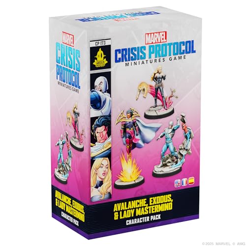 Atomic Mass Games, Marvel: Crisis Protocol – Avalanche, Exodus & Lady Mastermind, Character-Expansion, Tabletop, 2 Players, from Age 14+, 90-120 Minutes, English, French und Spanish