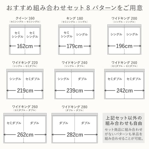 RASIK ベッド ワイドキング200(シングル+シングル) SOFREE ソフリー の商品画像 4