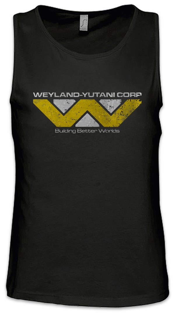 Urban Backwoods Men's Black Weyland Yutani Corp Tank Top Training Gym Vest Shirt Size 2XL